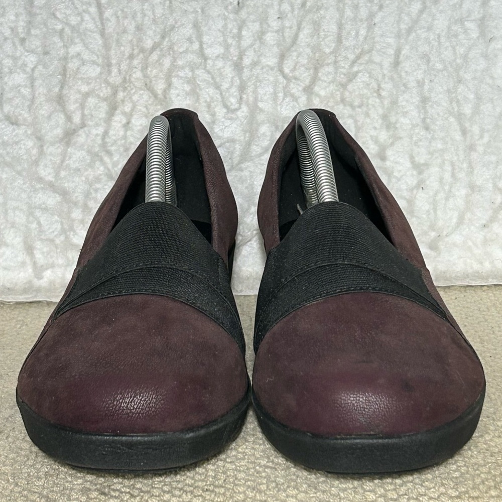 Easy Spirit Womens Maroon Kaleo 3 Comfortable Wedge Heel Loafer Shoes SZ 9.5W - Picture 3 of 11